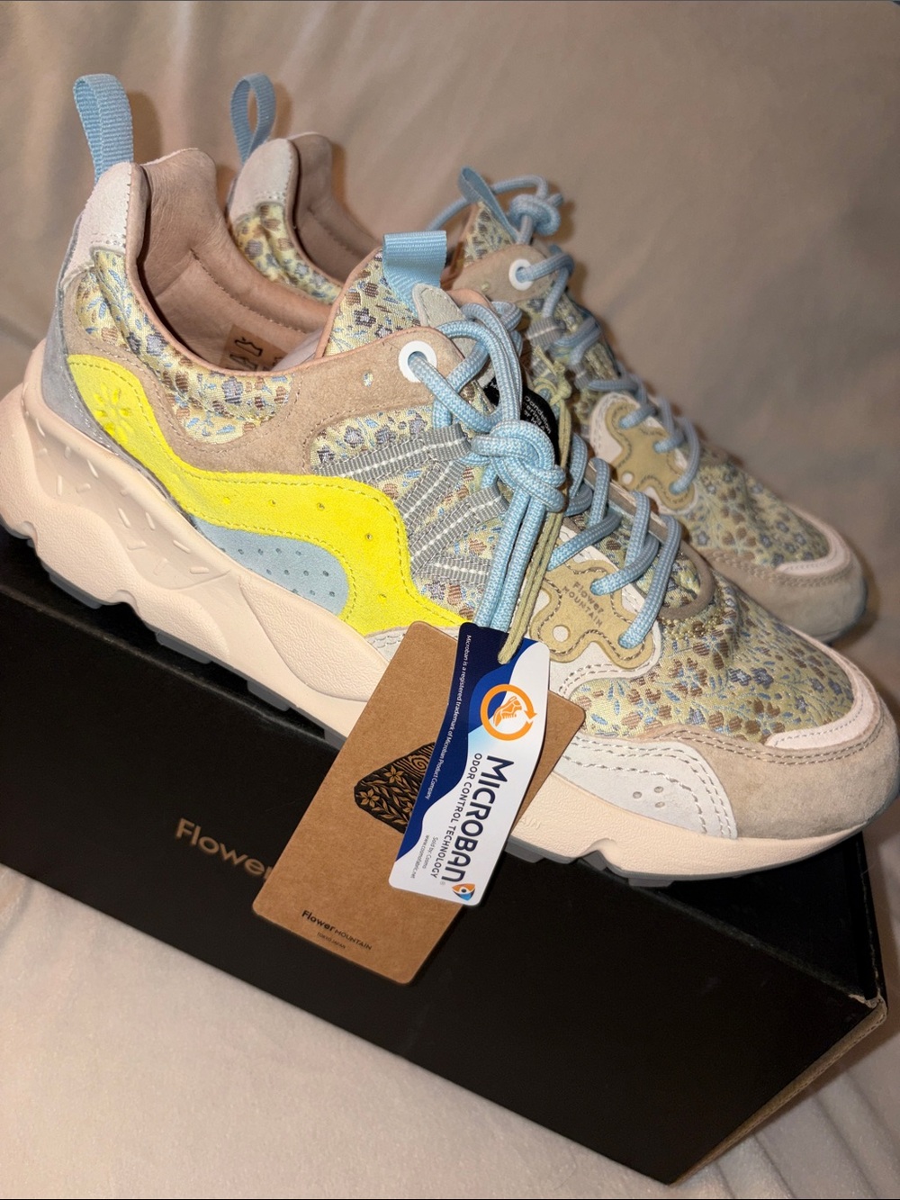 NWT Flower Mountain Yamano 3 Sneaker in Cream Yellow - Picture 9 of 14
